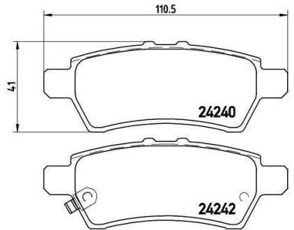 Колодки гальмівні дискові BREMBO P56060