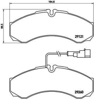 Колодки гальмівні дискові (комплект 4 шт) BREMBO P56069