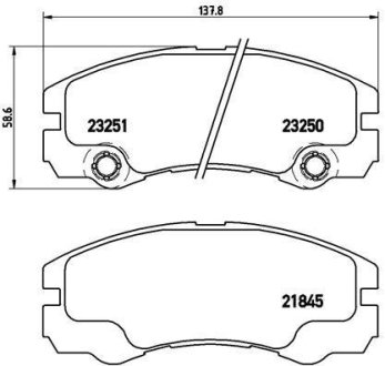 Гальмівні колодки дискові BREMBO P59 033