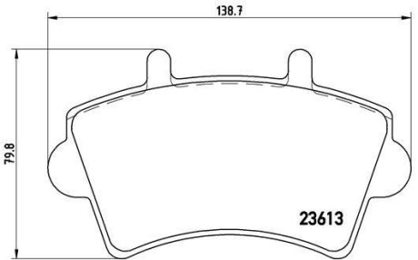 Комплект гальмівних колодок BREMBO P59039