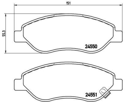 Гальмівні колодки дискові BREMBO P59 053