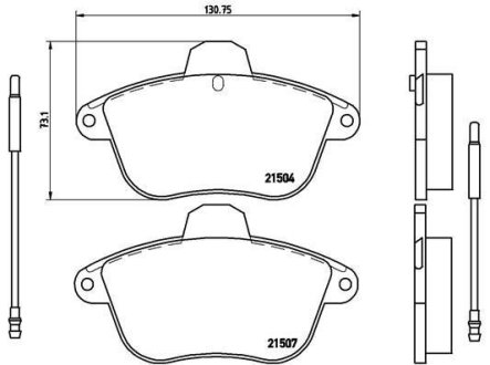 Гальмівні колодки дискові BREMBO P61 046