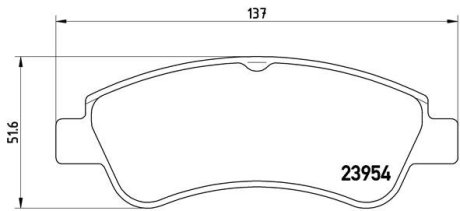 Комплект гальмівних колодок з 4 шт. дисків BREMBO P61066