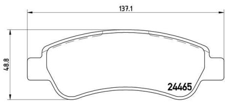 Комплект гальмівних колодок BREMBO P61091