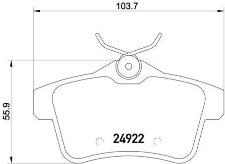 Комплект гальмівних колодок BREMBO P61114