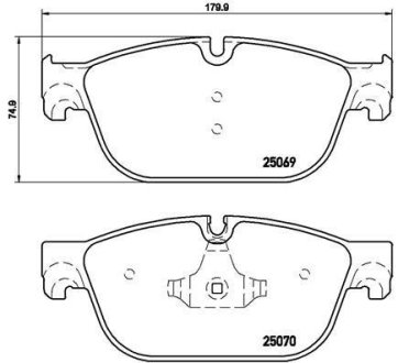 Гальмівні колодки дискові BREMBO P61 115 (фото 1)