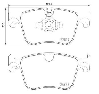 Гальмівні колодки дискові BREMBO P61 135 (фото 1)