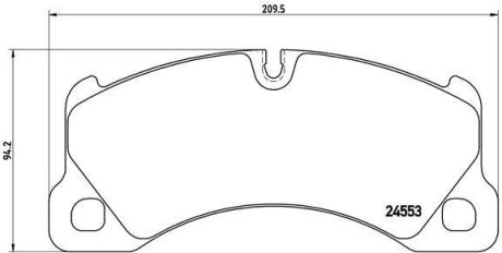 Комплект гальмівних колодок BREMBO P65017