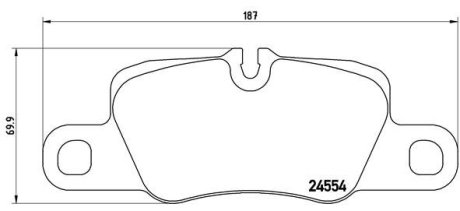 Комплект гальмівних колодок з 4 шт. дисків BREMBO P65020