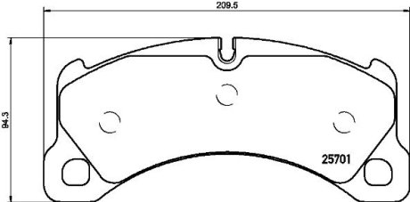 Комплект гальмівних колодок BREMBO P65033