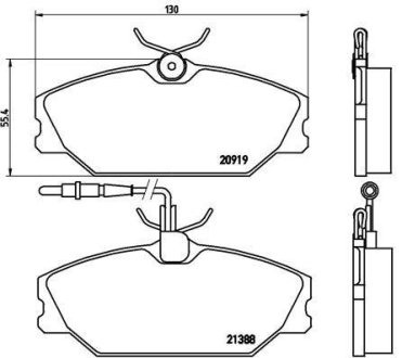 Гальмівні колодки дискові BREMBO P68 014 (фото 1)