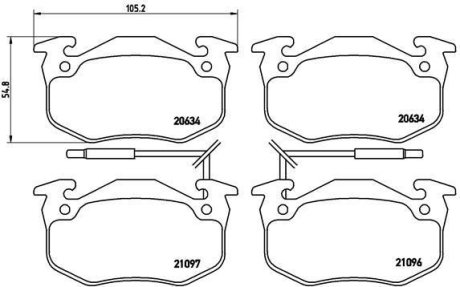 Гальмівні колодки дискові BREMBO P68 015 (фото 1)