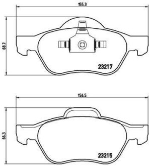 Гальмівні колодки дискові BREMBO P68 029 (фото 1)