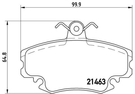 Комплект гальмівних колодок BREMBO P68038 (фото 1)