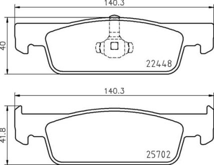 Колодки гальмівні дискові (комплект 4 шт) BREMBO P68069 (фото 1)