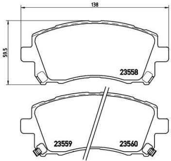 Комплект гальмівних колодок BREMBO P78010