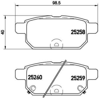 Комплект гальмівних колодок BREMBO P79029 (фото 1)