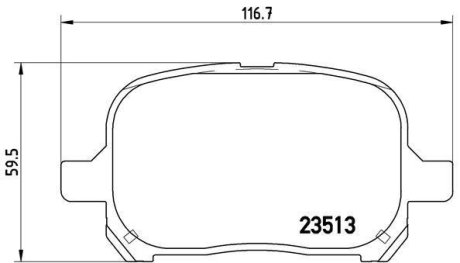 Комплект гальмівних колодок BREMBO P83040 (фото 1)