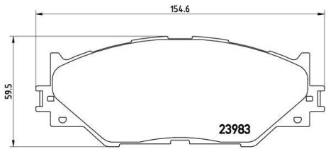 Комплект гальмівних колодок BREMBO P83074