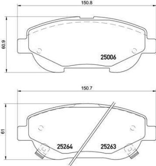 Колодки гальмівні дискові BREMBO P83148