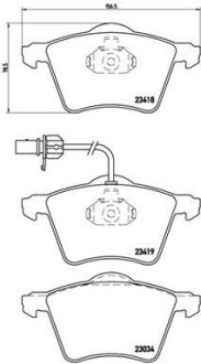 Гальмівні колодки дискові BREMBO P85 062 (фото 1)