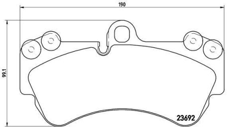 Комплект гальмівних колодок BREMBO P85069