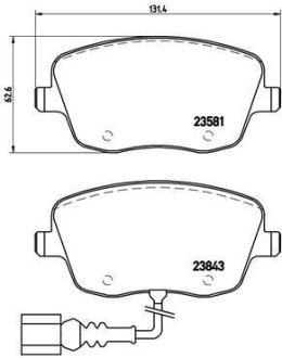 Гальмівні колодки дискові BREMBO P85 077