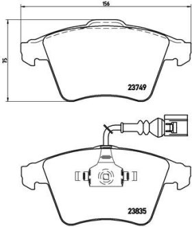 Комплект гальмівних колодок BREMBO P85090