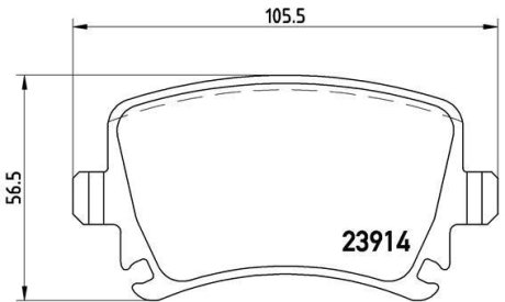 Комплект гальмівних колодок BREMBO P85095 (фото 1)