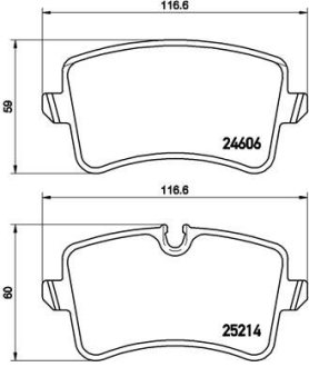 Комплект гальмівних колодок BREMBO P85117