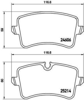 Комплект гальмівних колодок BREMBO P85120