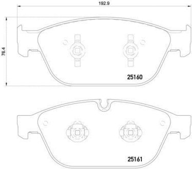 Колодки гальмівні дискові BREMBO P85128