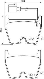 Гальмівні колодки дискові BREMBO P85 152 (фото 1)