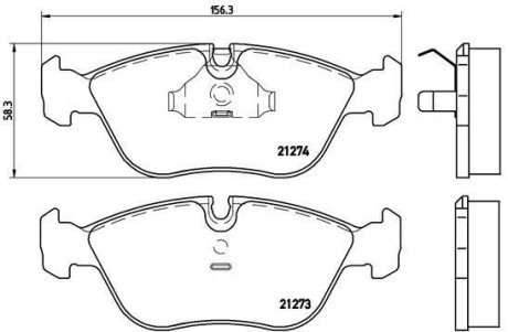 Гальмівні колодки дискові BREMBO P86 013 (фото 1)