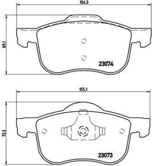 Гальмівні колодки, дискові BREMBO P86016 (фото 1)