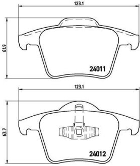 Колодки гальмівні дискові BREMBO P86019