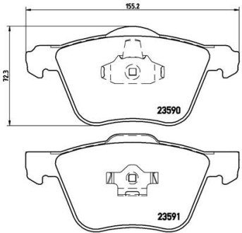 Комплект гальмівних колодок з 4 шт. дисків BREMBO P86022