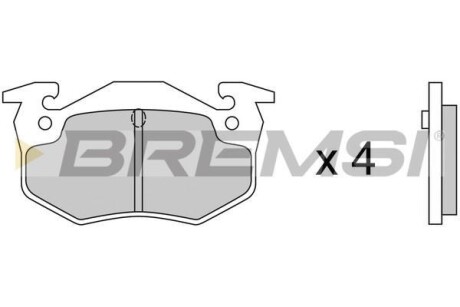 Гальмівні колодки зад. Peugeot 206 99-/Renault Megane I 96-03 BREMSI BP2217