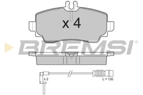 Гальмівні колодки пер. MB A-class (W168) 97-04 (TRW) BREMSI BP2763