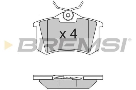 Гальмівні колодки зад. Caddy/Golf/Octavia (TRW) BREMSI BP2806