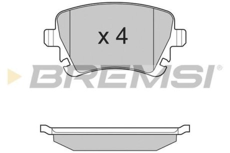 Гальмівні колодки зад. Caddy III/Golf V/Audi A4 03- BREMSI BP3130