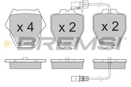 Гальмівні колодки пер. VW Phaeton 02-07 (TRW) BREMSI BP3151