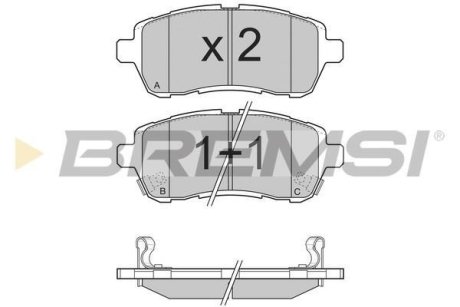 Гальмівні колодки пер. Ford Fiesta VI 08- (TRW) BREMSI BP3316