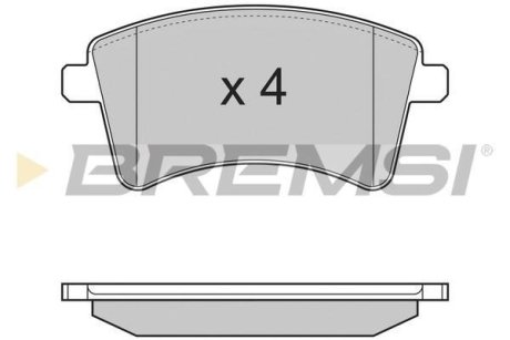 Гальмівні колодки пер. Kangoo 08- (R15/R16) BREMSI BP3367