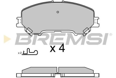 Гальмівні колодки пер. Qashqai II/Kadjar 13- (Akebono) BREMSI BP3629 (фото 1)