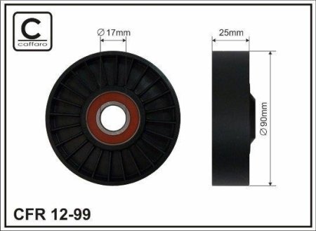 Ролик натяжний Astra G/Vectra B/C/Zafira A 2.0/2.2d CAFFARO 12-99