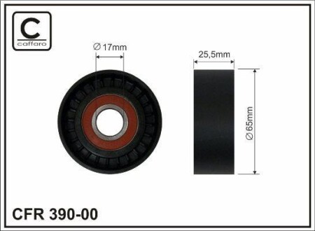 ROLKA PLASTIKOWA GŁADKA BMW CAFFARO 390-00