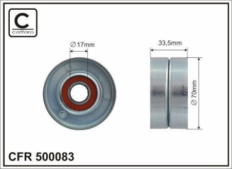 Tensioner Pulley CAFFARO 500083