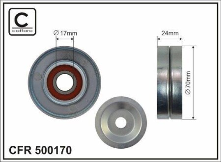 Tensioner Pulley CAFFARO 500170