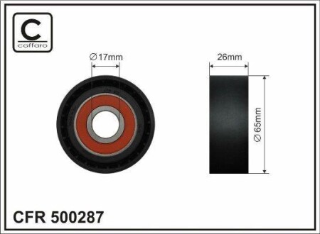 Deflection / Guide Pulley CAFFARO 500287